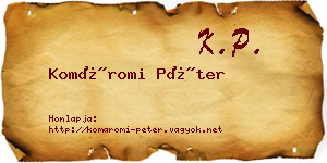 Komáromi Péter névjegykártya