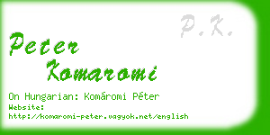 peter komaromi business card
